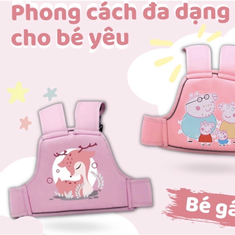 Đai đi xe máy an toàn cho bé có thể ngồi trước hoặc sau từ 1-10 tuổi chất liệu thoáng khí chắc chắn