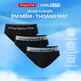 Combo 3 quần lót brief tam giác Lenzing Modal cạp logo hút ẩm co giãn tốt Coolmate