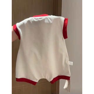 Bodysuit viền gấu con cute dễ thương cotton mát mẻ mùa hè cho bé phong cách hàn quốc