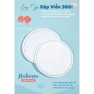 Bông tẩy trang Habaria Cotton Pads cây tròn
