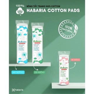 Bông tẩy trang Habaria Cotton Pads cây tròn