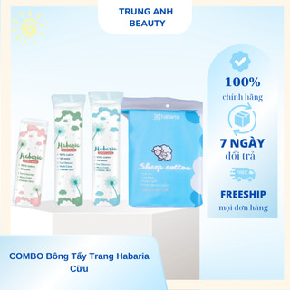 Bông tẩy trang Habaria Cotton Pads cây tròn