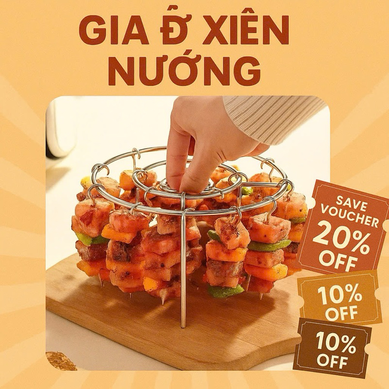 Xiên Thịt Nướng Cho Nồi Chiên Không Dầu Combo 24 Xiên Nướng Thịt BBQ ...