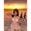 Bikini đi biển áo bản ngang rút dây trước ngực quần kín mông ( che tên sp)