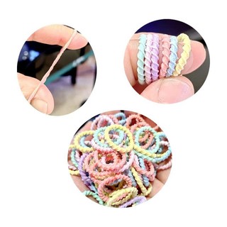 túi 400 chun buộc tóc bé gái màu pastel vặn thừng