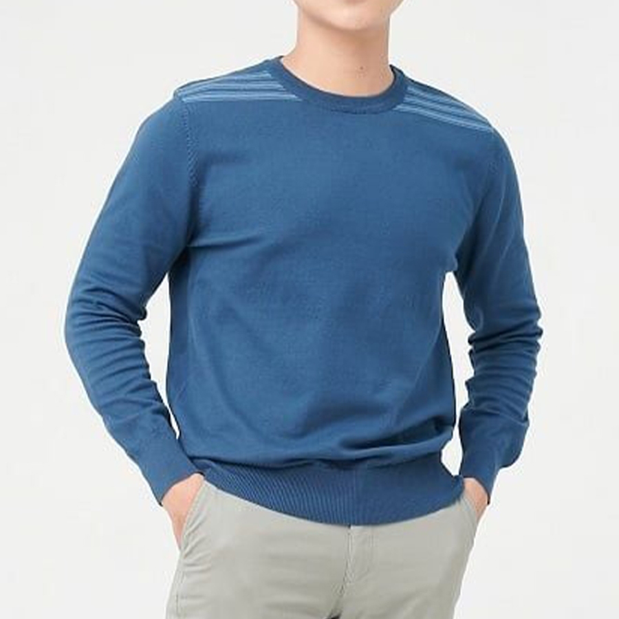 MERRIMAN SALE - Áo Len Nam Cao Cấp Dài Tay, Màu Nâu, Xanh Dương, Họa Tiết Trơn, Form Regular