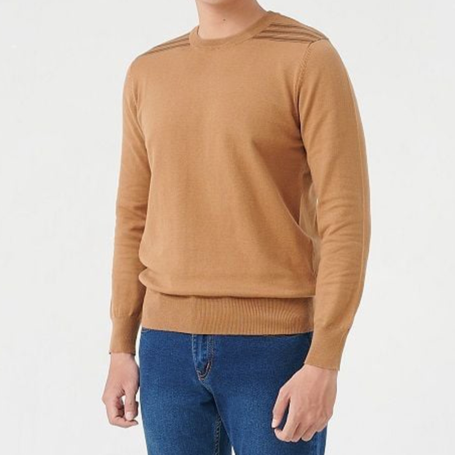 MERRIMAN SALE - Áo Len Nam Cao Cấp Dài Tay, Màu Nâu, Xanh Dương, Họa Tiết Trơn, Form Regular