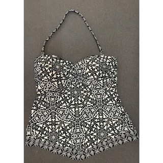 Áo bơi tankini kín đáo nhiều mẫu, che bụng, màu đen trắng, có kèm đệm ngực hàng VNXK