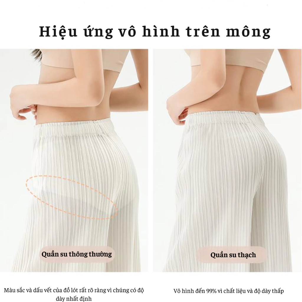 Set 6 quần lót nữ su thạch băng lụa kháng khuẩn tàng hình trong hộp mini không đường may cao cấp EvaBra 6135