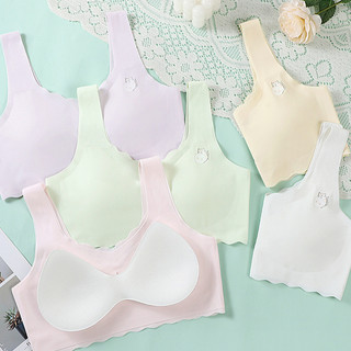 Set 2 Áo Lá Cho Bé Gái Su (Size 25-60Kg) Kèm Mút, Áo Lót Học Sinh Mềm Mịn Thoáng Mát King Shop A-741