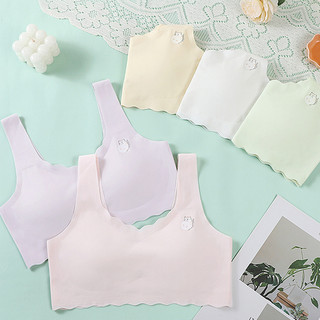 Set 2 Áo Lá Cho Bé Gái Su (Size 25-60Kg) Kèm Mút, Áo Lót Học Sinh Mềm Mịn Thoáng Mát King Shop A-741