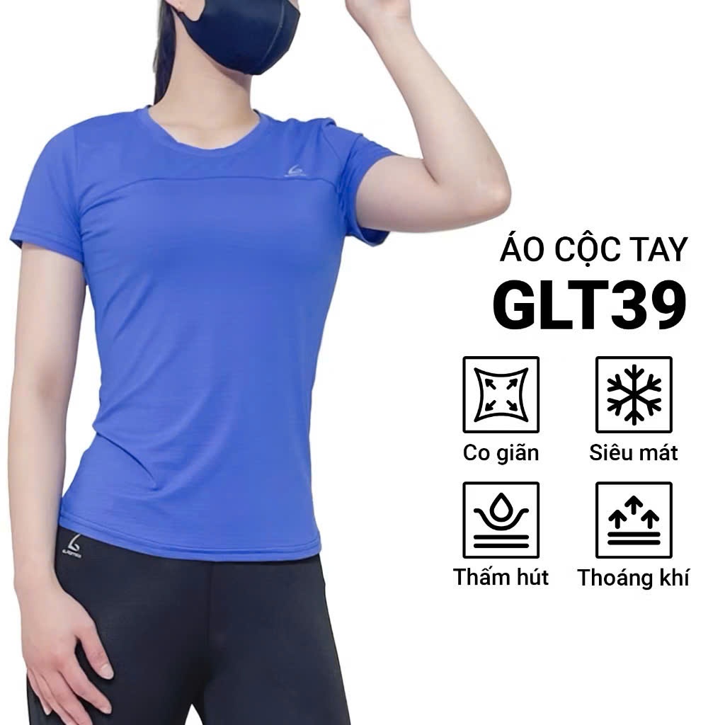 Áo cộc tay thể thao Gladimax Coolmax Slimfit T39 dáng slimfit, thoáng mát tập gym, yoga, aerobic...