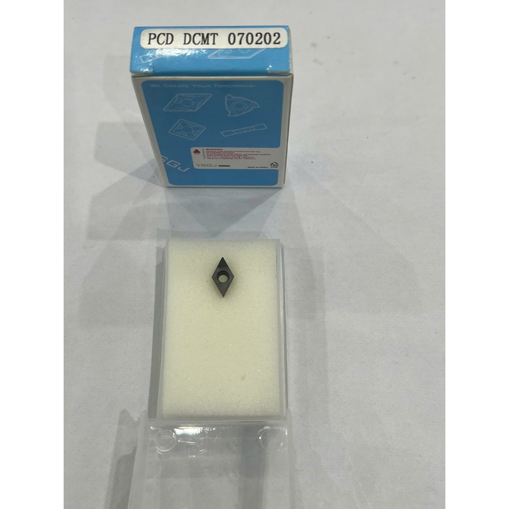 Mảnh chíp tiện PCD D07 DCMT07 chạy tinh, bóng nhôm