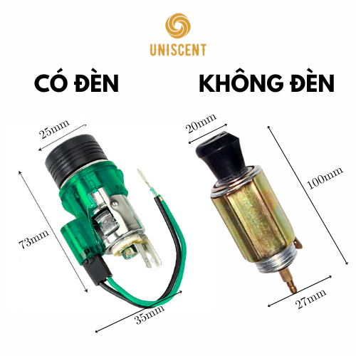 Tẩu Sạc Nhanh/ Tẩu Châm/ Tẩu Mồi Có Đèn/ Không Đèn Cho Ô Tô/Xe Máy/ Nhà Xưởng 12V/24V- Hàng Đài Loan