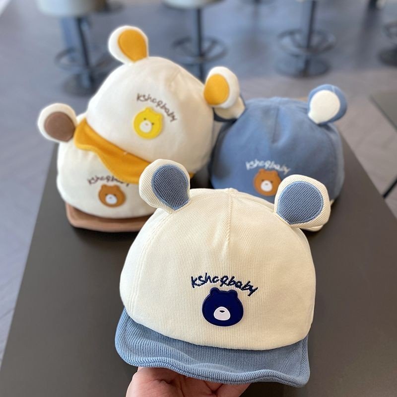 Mũ lưỡi trai trẻ em hình gấu cho bé 3-18 tháng dễ thương Chất liệu cotton có điều chỉnh to nhỏ saubabi