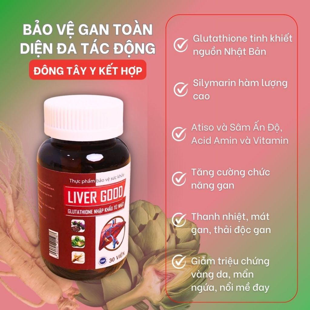 Ảnh Viên uống mát gan Liver Good giúp thanh nhiệt, tăng cường chức năng gan (hộp 30 viên) 1
