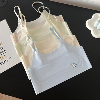 Set 2 Áo Lá Cho Bé Gái Su Mềm Hình Gấu (Size 20-57Kg), Áo Lót 2 Dây Mỏng Chống Hằn King Shop B-898