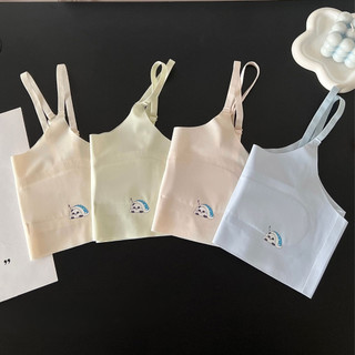 Set 2 Áo Lá Cho Bé Gái Su Mềm Hình Gấu (Size 20-57Kg), Áo Lót 2 Dây Mỏng Chống Hằn King Shop B-898