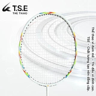 Vợt Cầu Lông Carbon 4U Cân Bằng Căng Sẵn 8-9kg Màu Trắng/Họa Tiết Cầu Vồng Tặng Bao Và Quấn Cán Balance Halo 100W