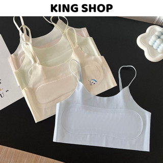 Set 2 Áo Lá Cho Bé Gái Su Mềm Hình Gấu (Size 20-57Kg), Áo Lót 2 Dây Mỏng Chống Hằn King Shop B-898