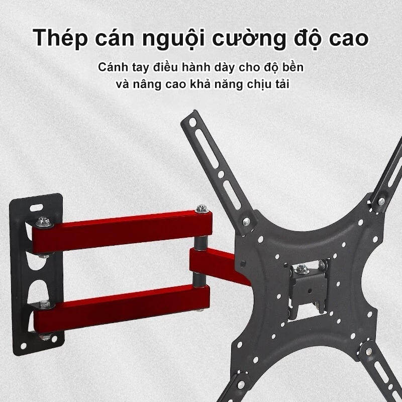 BESTPOOL Giá treo tivi xoay đa năng14-55 inch Giá treo tường TV khớp nối chuyển động đầy đủ, có xoay và nghiêng - ảnh 8