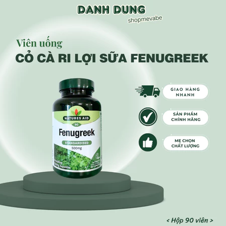 Viên Lợi Sữa Cỏ Cà Ri Fenugreek 500mg Anh 90 Viên