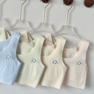 Set 2 Áo Lá Su Bé Gái Basic (Size 20-57Kg), Áo Lót Học Sinh Thoáng Khí Chống Hằn King Shop B-8999