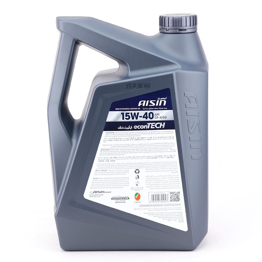 Dầu Nhớt Bán Tổng Hợp AISIN Econtech+ CF4/SG 15W40 6 Lít ECSF1546P
