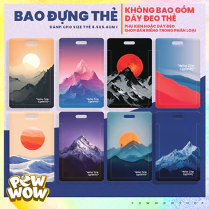 Bao Đựng Thẻ Nhân Viên Nhựa ABS In UV Hoạ Tiết Núi Trừu Tượng Mountain Abstract – "Never Stop Exploring"