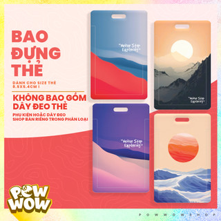 Bao Đựng Thẻ Nhân Viên Nhựa ABS In UV Hoạ Tiết Núi Trừu Tượng Mountain Abstract – "Never Stop Exploring"