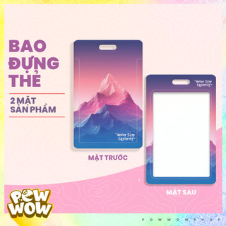 Bao Đựng Thẻ Nhân Viên Nhựa ABS In UV Hoạ Tiết Núi Trừu Tượng Mountain Abstract – "Never Stop Exploring"
