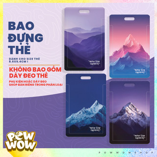 Bao Đựng Thẻ Nhân Viên Nhựa ABS In UV Hoạ Tiết Núi Trừu Tượng Mountain Abstract – "Never Stop Exploring"