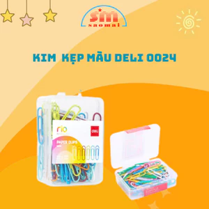 Kim Kẹp Nhiều Màu Deli E0024 -Văn Phòng Phẩm Sao Mai