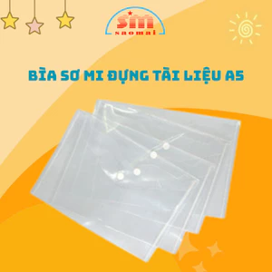 ComBo Bìa Nút A5 Đựng Hồ Sơ Giấy Tờ Bìa Sơ Mi Nhỏ Văn Phòng Phẩm Sao Mai