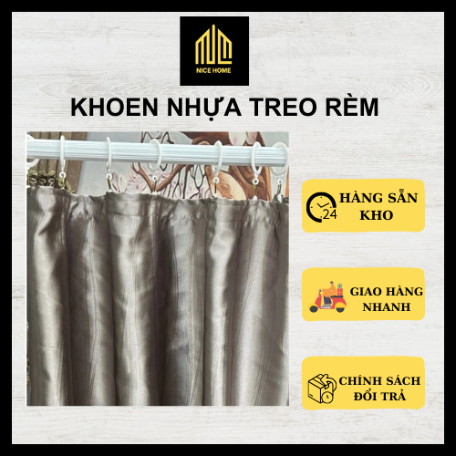Khoen nhựa treo rèm, vòng nhựa treo rèm ri đô, cứng chắc chắn, chịu lực ...