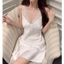 Váy Ngủ Lụa Satin Cao Cấp Mềm Mại Phối Ren Nơ Ngực Ôm Dáng Gợi Cảm | SOOYA N111