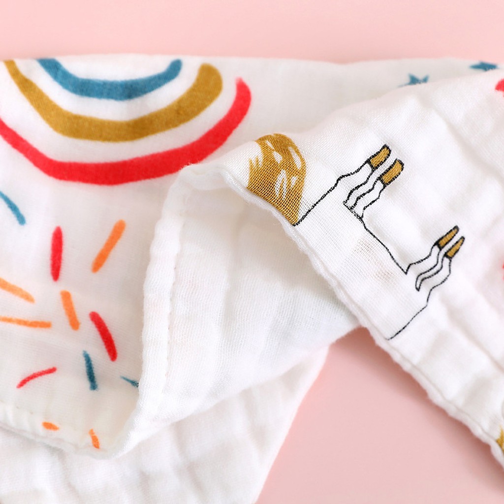 Set 5 Yếm Xô Nhăn Tam Giác 6 Lớp Manny Cho Bé Yêu / Khăn yếm ăn saubabi