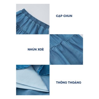 [Đồng giá] Chân Váy Bé Gái Denim Ngắn Xoè YODY mềm mại, thoáng khí GKSK25S001