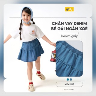 [Đồng giá] Chân Váy Bé Gái Denim Ngắn Xoè YODY mềm mại, thoáng khí GKSK25S001