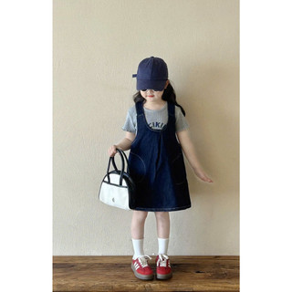 [B&G] Sét yếm váy jean kèm áo cotton tăm cao cấp cho bé gái từ 12-45kg(2-12 tuổi)