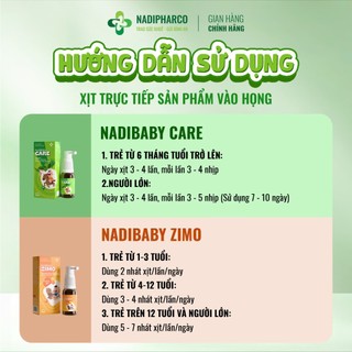 Siro Ho Nadibaby Care Dạng Xịt Cho Bé Giảm Ho Đờm, Viêm Đường Hô Hấp, Tăng Sức Đề Kháng- Lọ 15Ml