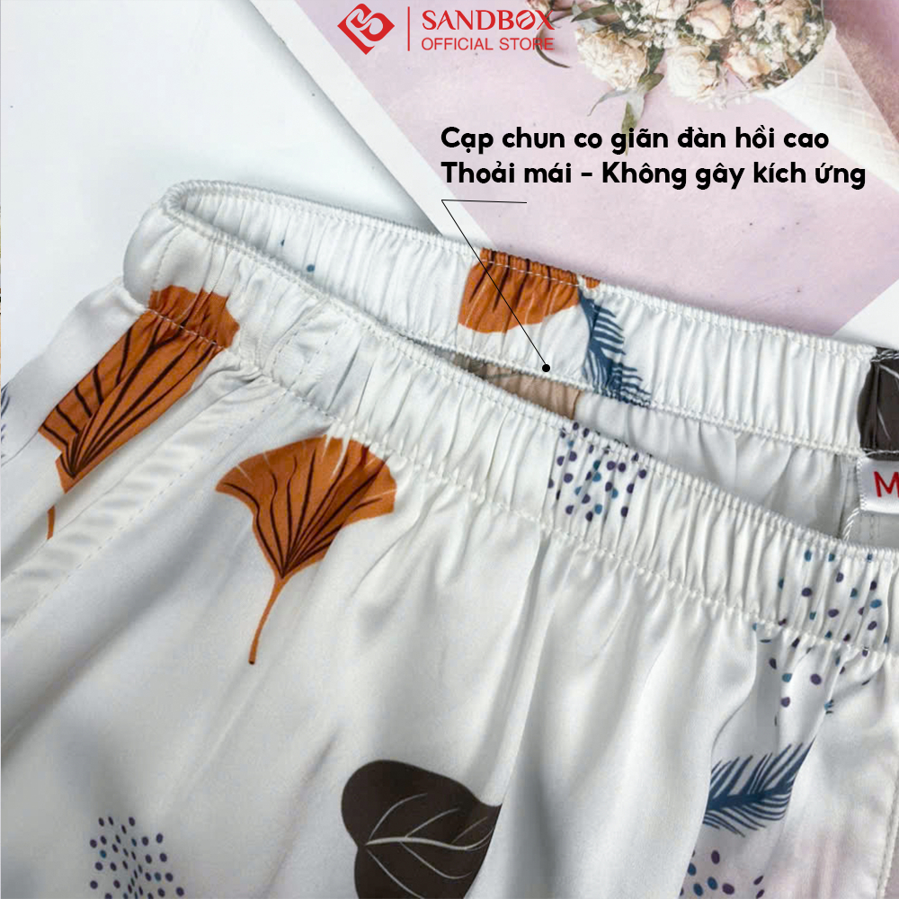 Ảnh Quần Đùi, Quần Short Nữ SANDBOX Lụa Latin Cao Cấp Mềm Mịn,Thoáng Mát, Form Rộng Thoải Mái QSL25001 4