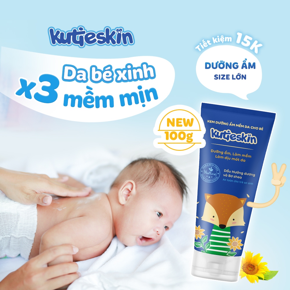 Ảnh Kem dưỡng ẩm mềm da cho bé Kutieskin 100g 3