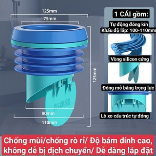 Nắp Chặn Mùi Hôi Cống Bồn Cầu Toilet nhà tắm ngăn mùi thoát sàn chống trào ngược nước thải