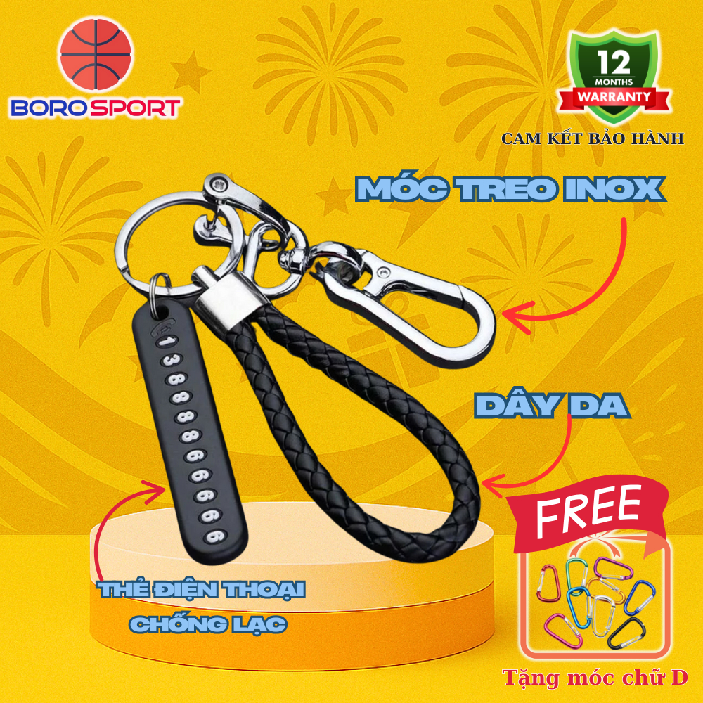Ảnh Móc Chìa Khóa Gắn Số Điện Thoại Cleacco – Boro Sport | Mẫu Mới 2025 | Chống Thất Lạc Thông Minh – Tiện Dụng 1