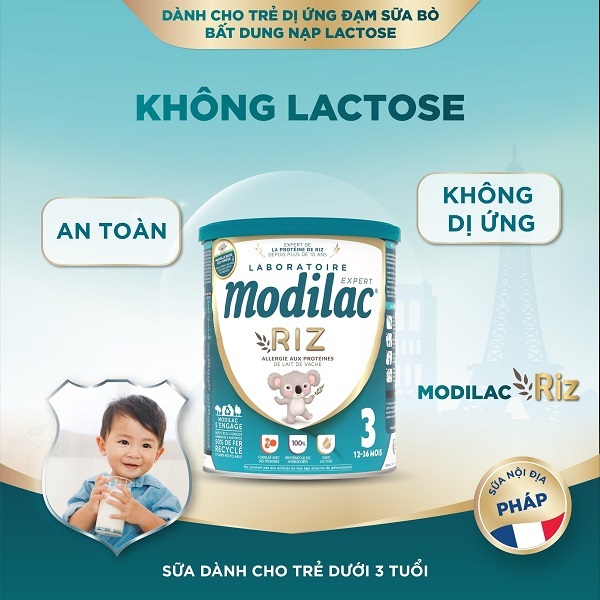 [✨DATE XA-DEAL SỐC] Sữa Modilac Expert Riz Pháp lon 800g Cho Bé Dị Ứng Đạm Sữa Bò Đủ Số 1,2,3 TGSS