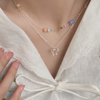 Dây chuyền nữ PJN S925 hình nơ đáng yêu,Vòng Cổ Nơ Nhỏ Xinh Xắn Phong Cách Nhẹ Nhàng Dành Cho Nàng VC04