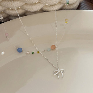 Dây chuyền nữ PJN S925 hình nơ đáng yêu,Vòng Cổ Nơ Nhỏ Xinh Xắn Phong Cách Nhẹ Nhàng Dành Cho Nàng VC04
