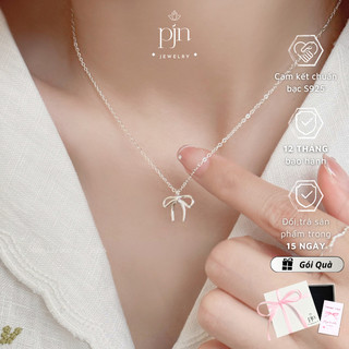Dây chuyền nữ PJN S925 hình nơ đáng yêu,Vòng Cổ Nơ Nhỏ Xinh Xắn Phong Cách Nhẹ Nhàng Dành Cho Nàng VC04