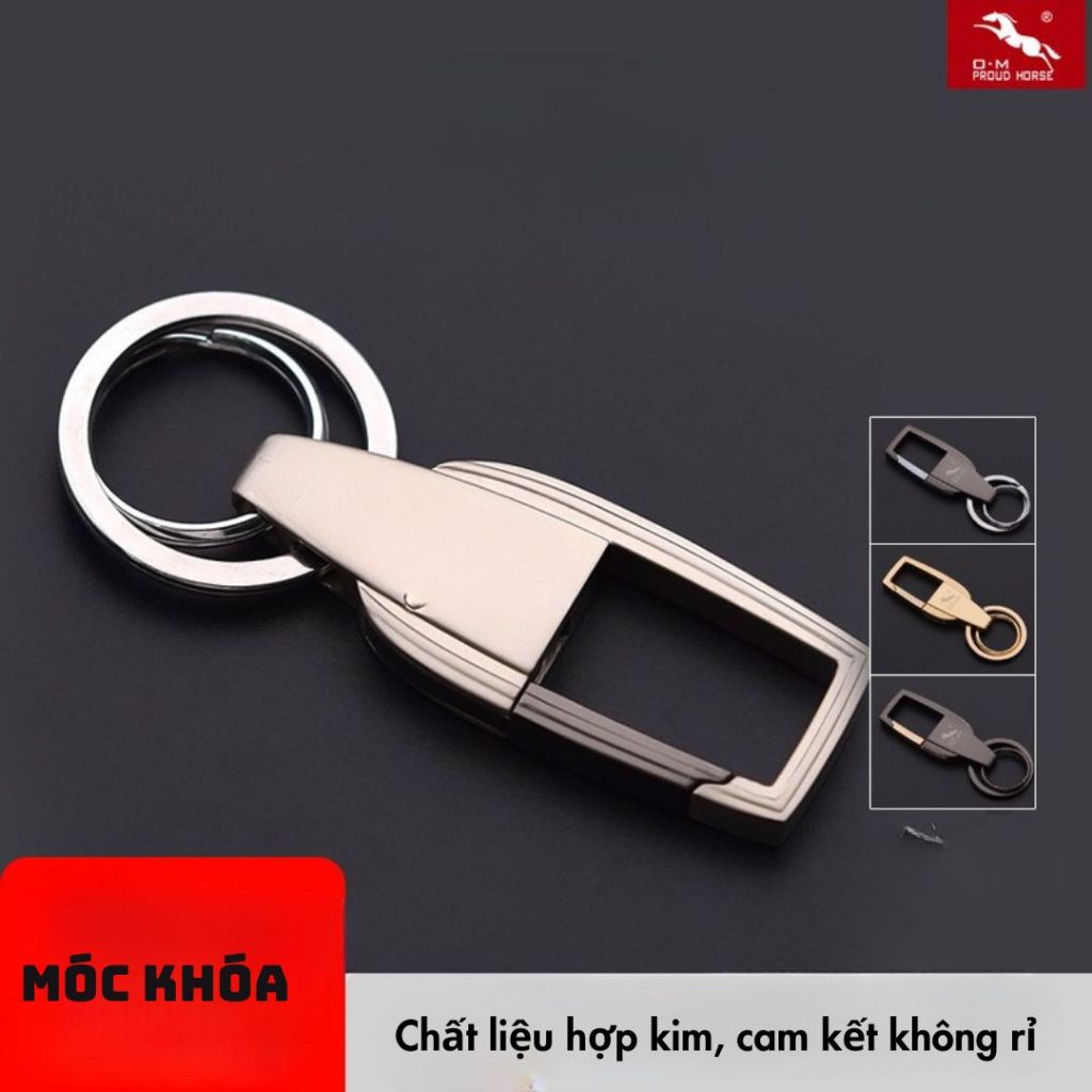 Móc Treo Chìa Khóa Proud Horse Cao cấp không rỉ + Combo Bọc Chìa Khóa Xe Máy HonDa